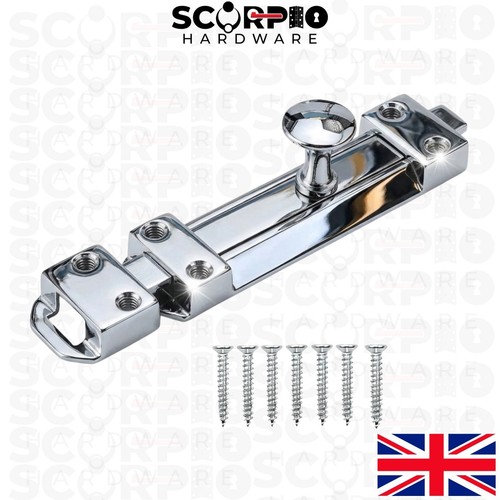 Chrome door bolt dead lock - door, 5"