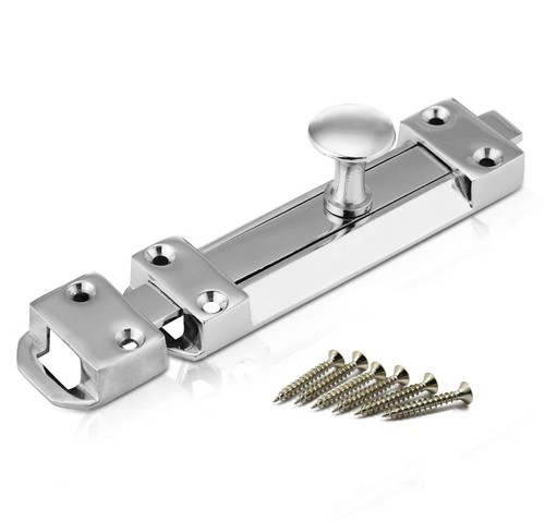 Heavy duty chrome door bolt - heavy,