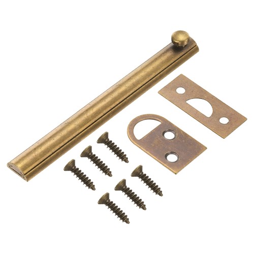 Solid brass surface bolt - 6",