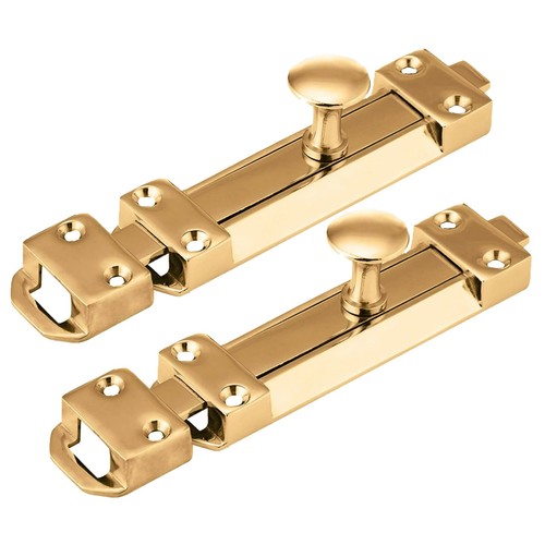 Heavy duty brass door bolt - brass,