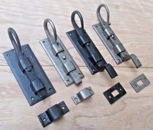 Rustic iron door bolt lock