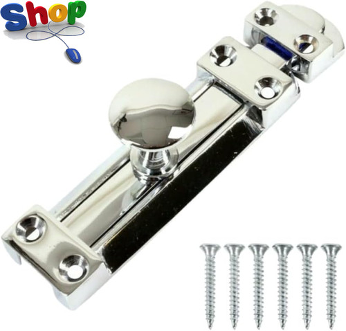 Chrome flat door bolt - chrome,
